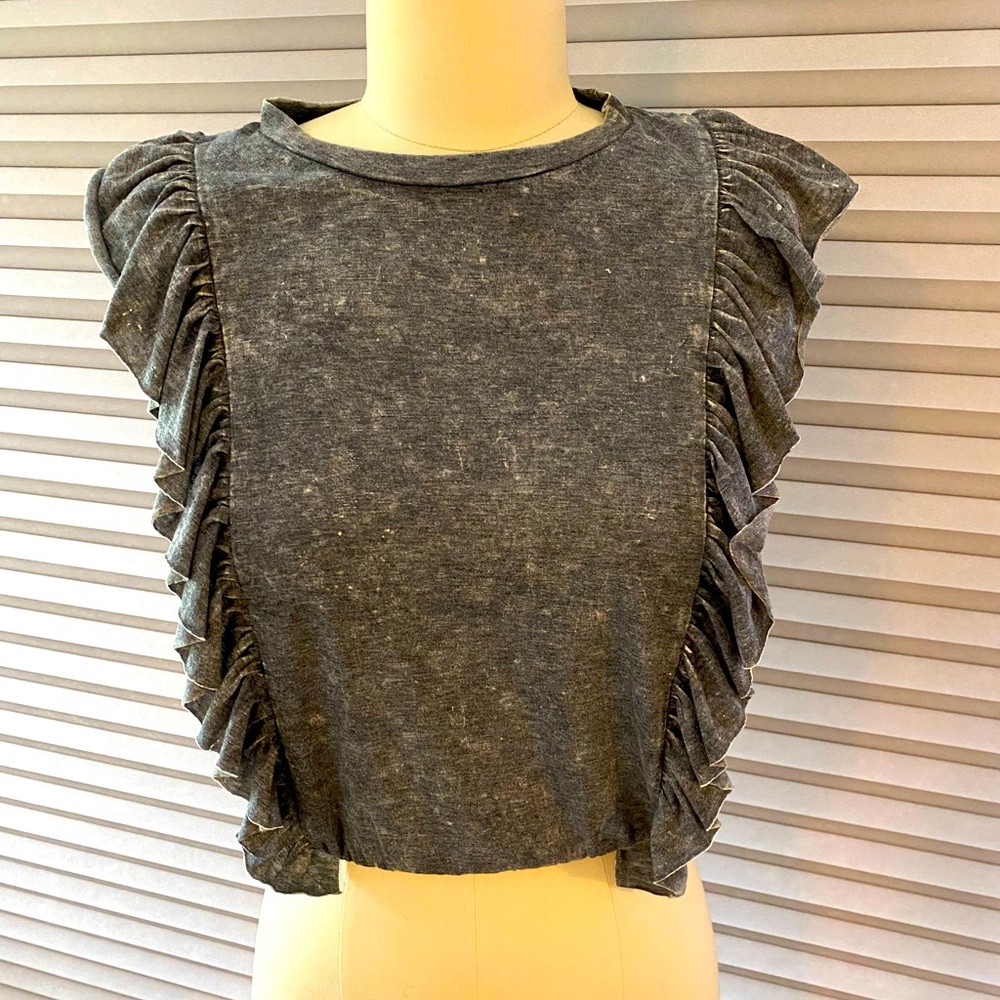 The impeccable pig super cute heather gray top